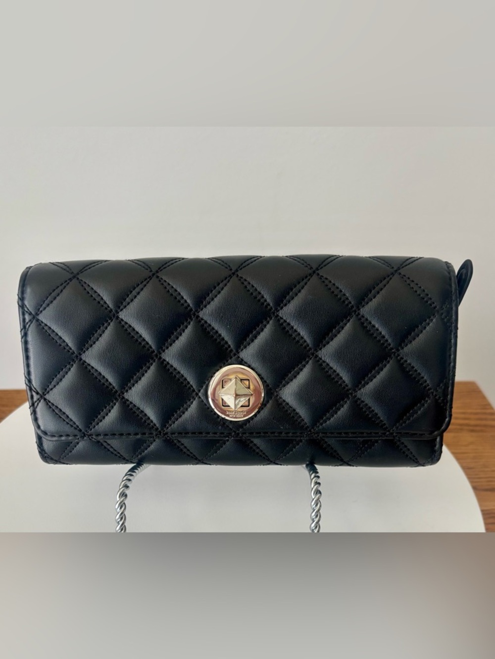 KATE SPADE QUILTED BLACK WALLET